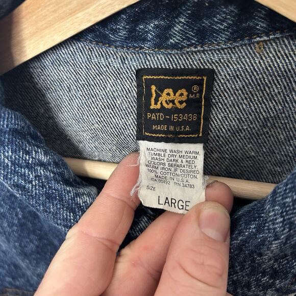 Vintage Lee Riders Union Denim Trucker Jacket “Dark Wash” - Picture 4 of 6